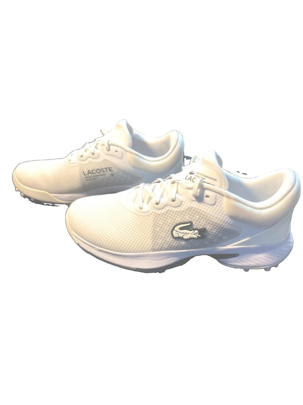 Lacoste Women's White Mesh Lace-Up Sneakers